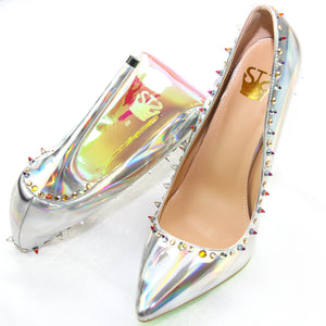 Signature Holographic Bottom High Heels