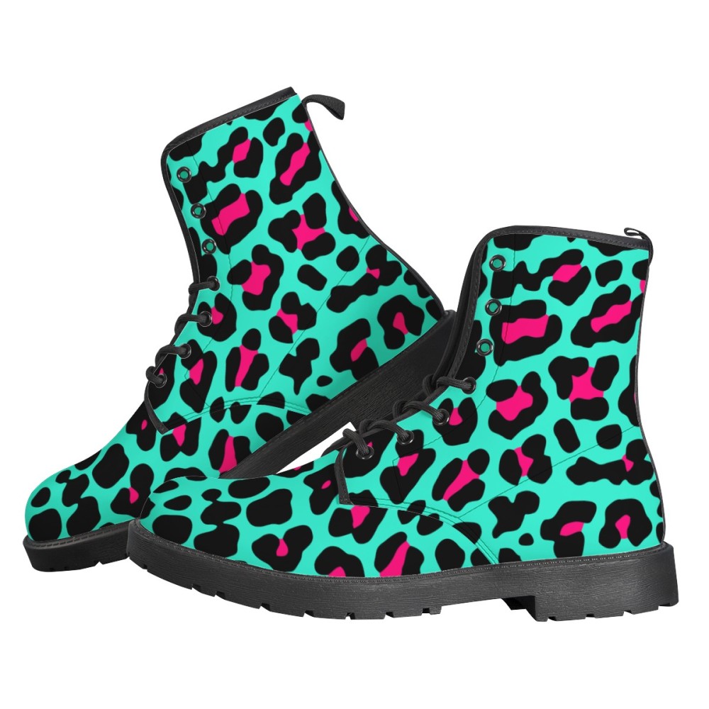 Miami Leopard Print Leather Boots