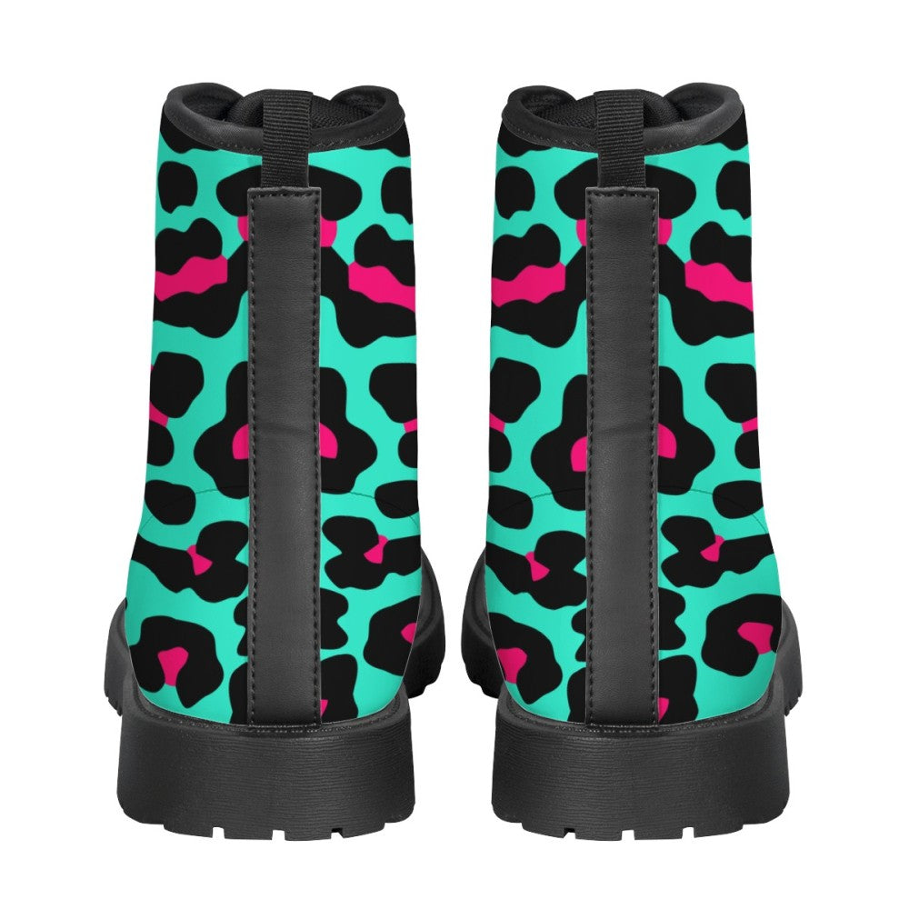 Miami Leopard Print Leather Boots