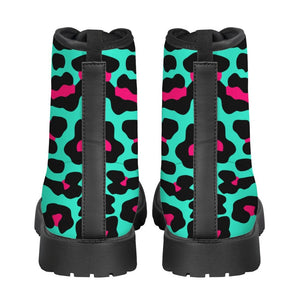 Miami Leopard Print Leather Boots