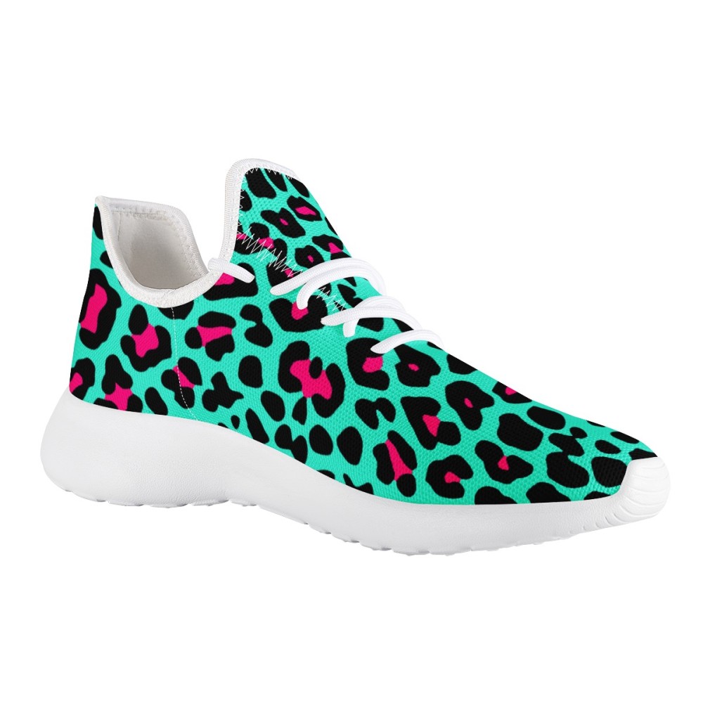 Miami Leopard Print Mesh Knit Sneakers