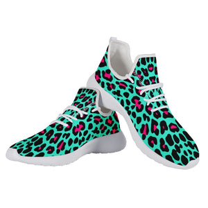 Miami Leopard Print Mesh Knit Sneakers