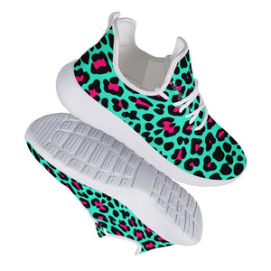 Miami Leopard Print Mesh Knit Sneakers