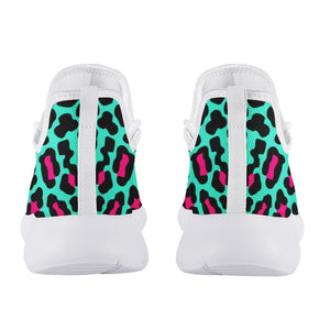 Miami Leopard Print Mesh Knit Sneakers