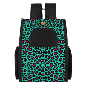 Miami Leopard Print Luxury Pet Carrier Backpack