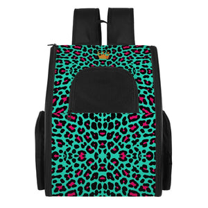 Miami Leopard Print Luxury Pet Carrier Backpack