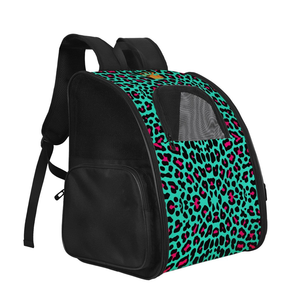 Miami Leopard Print Luxury Pet Carrier Backpack