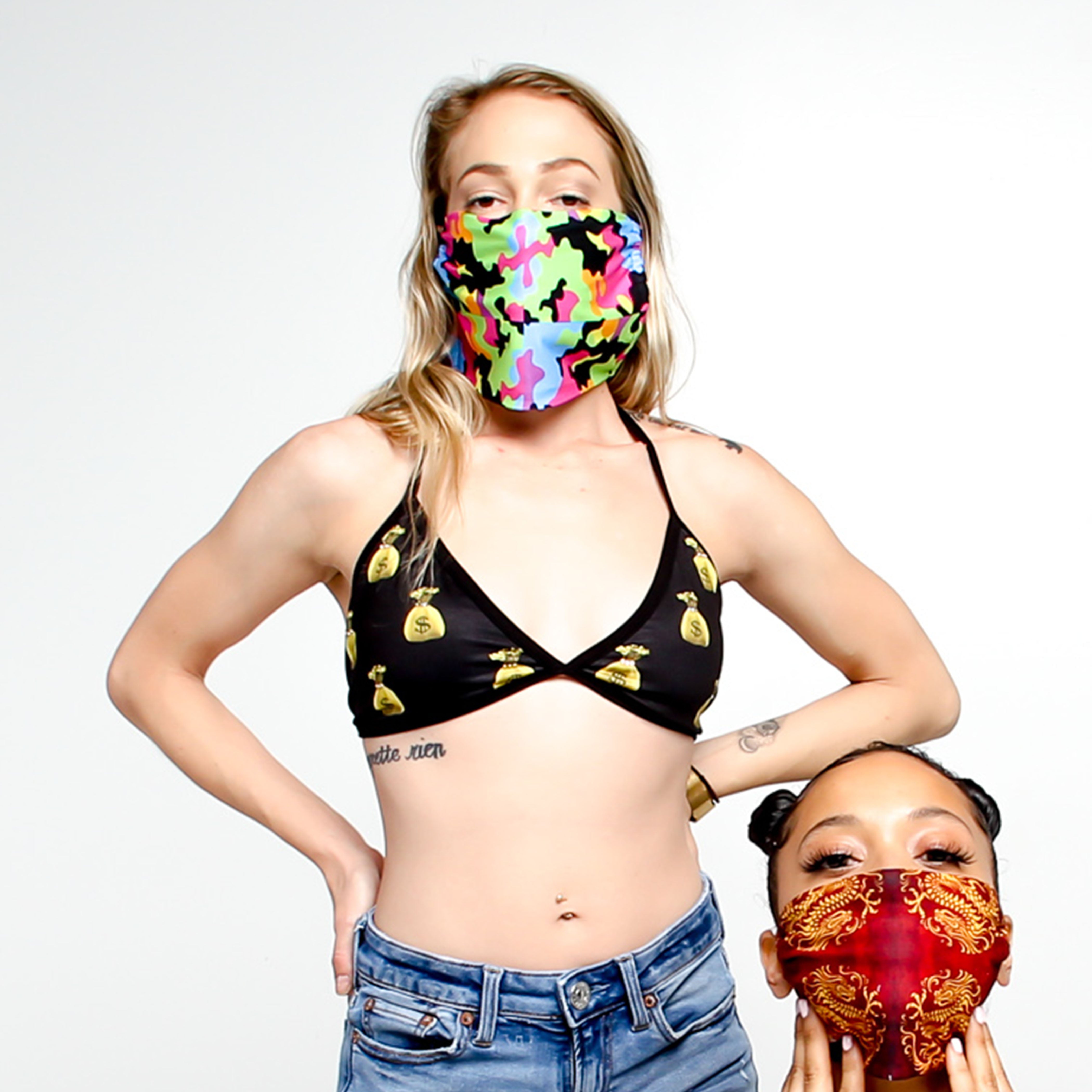 Neon Camo Face Mask