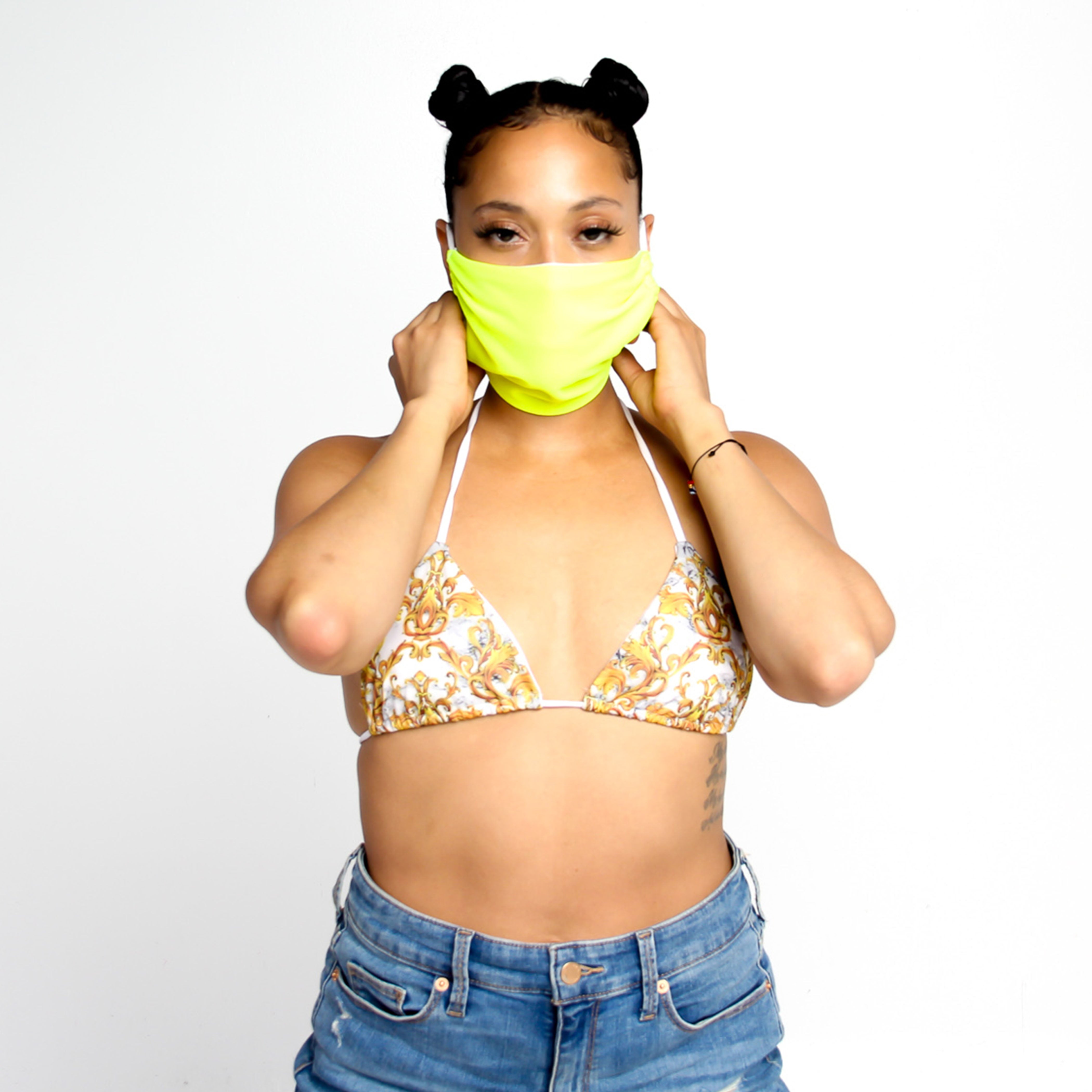 Neon Yellow Face Mask