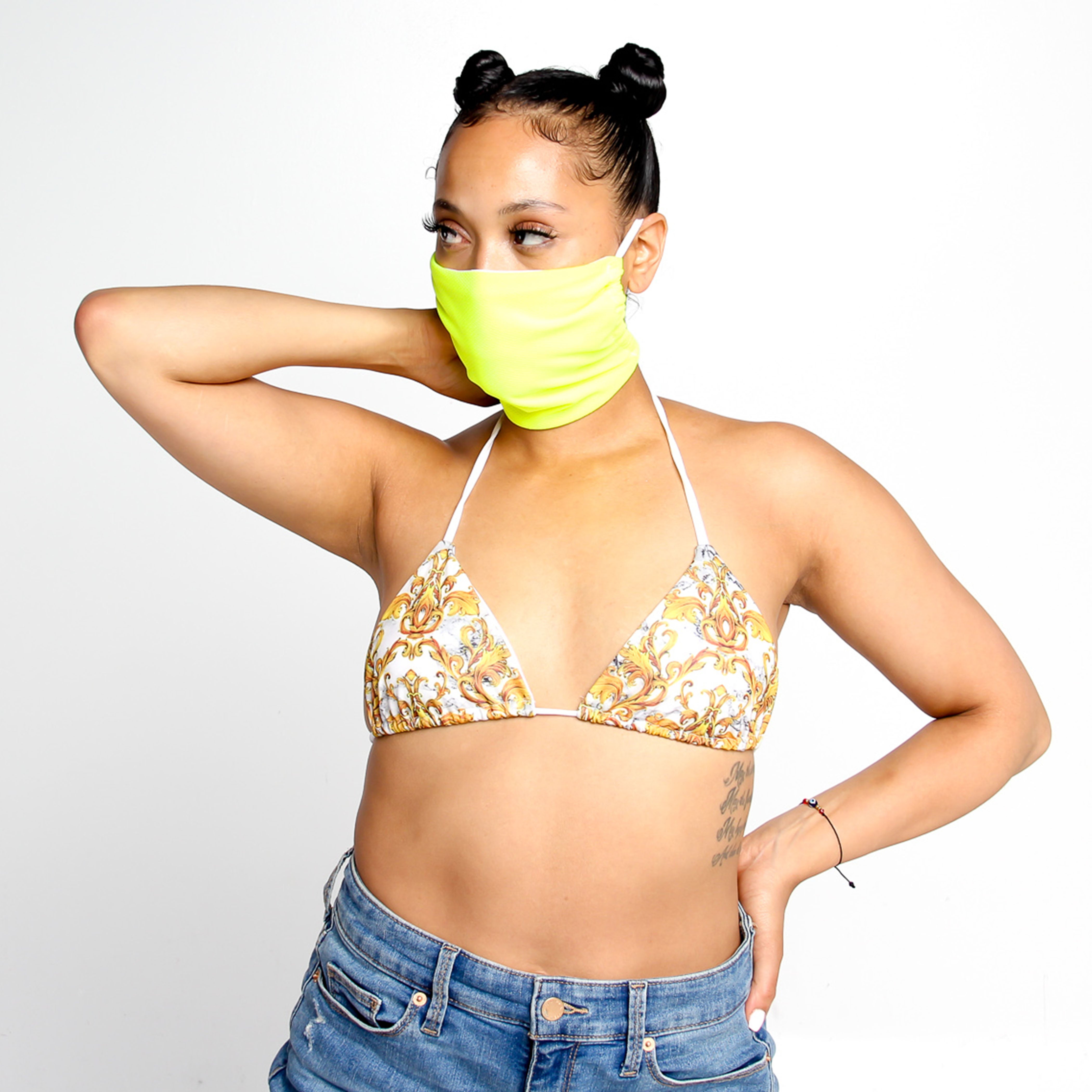 Neon Yellow Face Mask