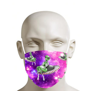 ALIEN GIRL PRINT FACE MASK