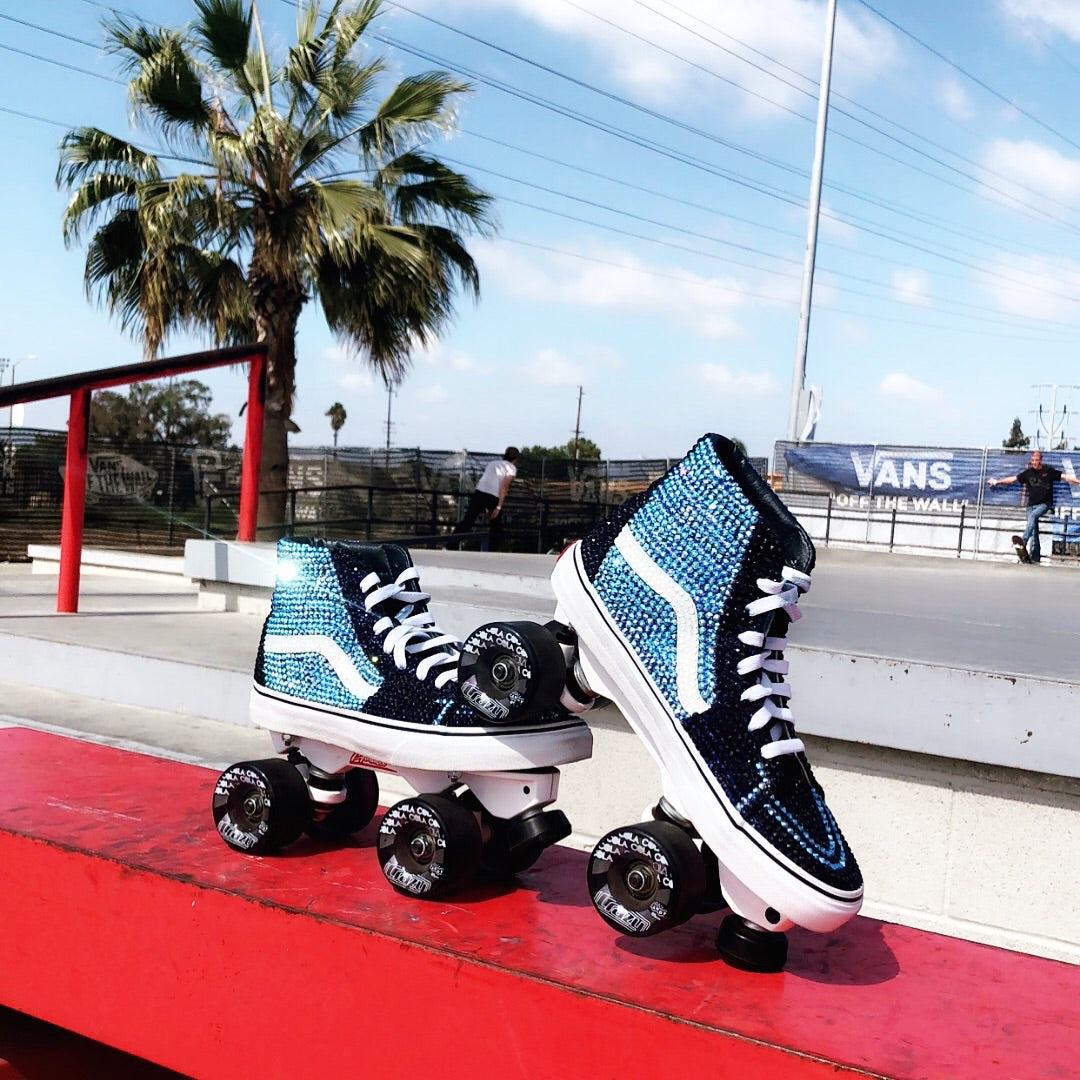 Customized Crystal Vans Sneaker Roller Skates