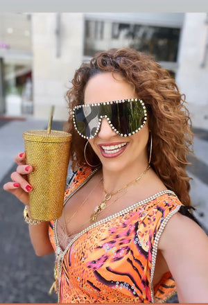 Paparazzi Sunglasses Black/Gold