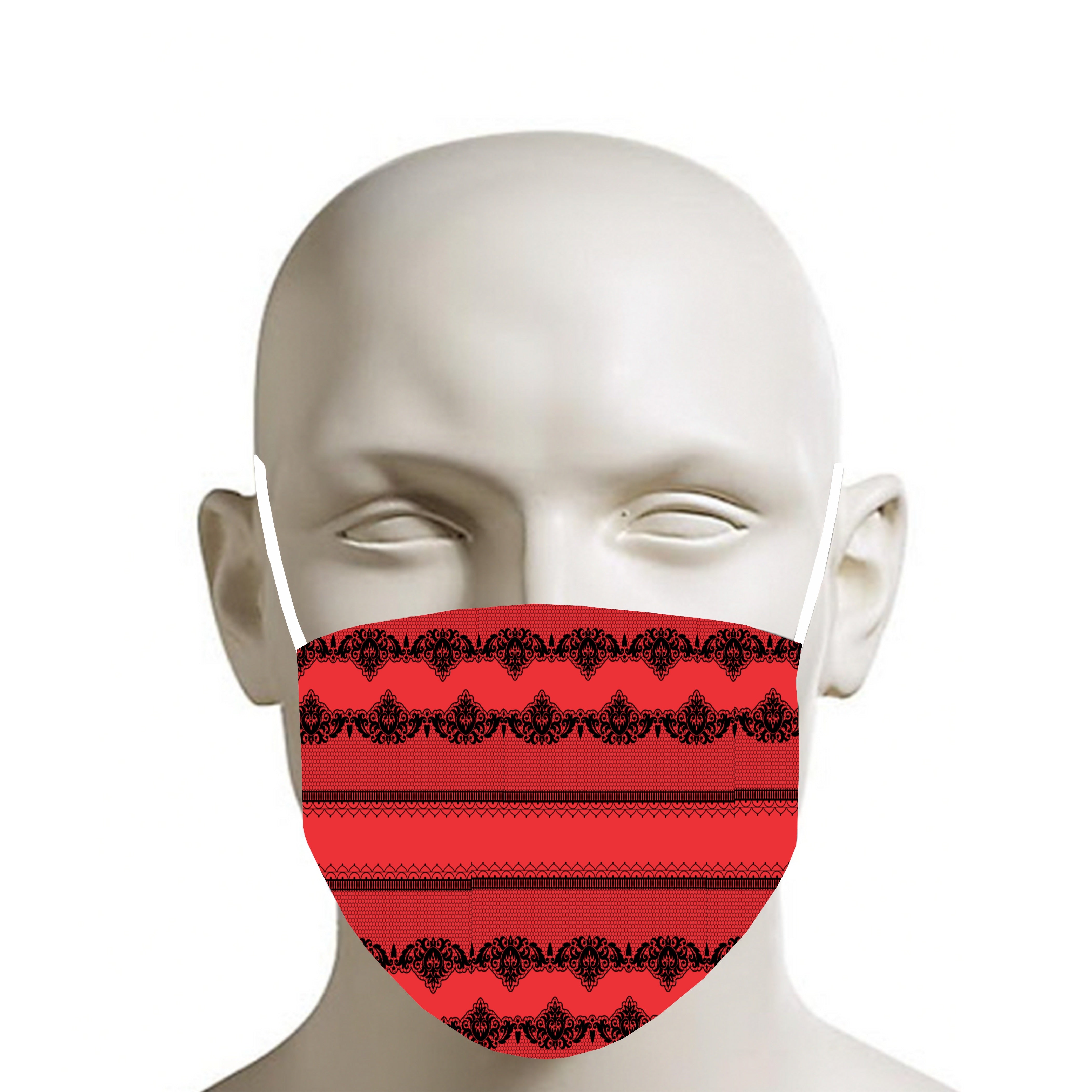Red Lace Mouth Mask