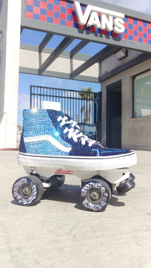 Customized Crystal Vans Sneaker Roller Skates